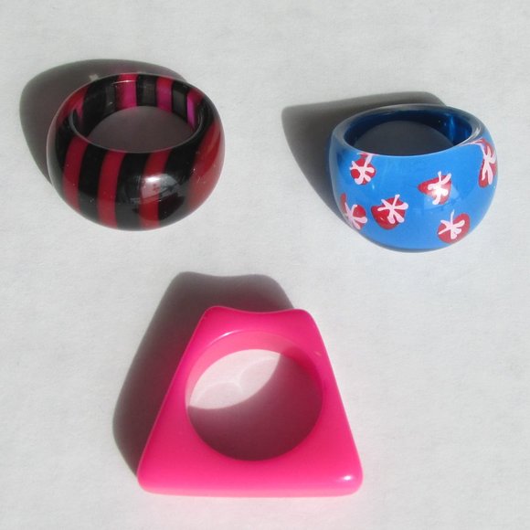 Collection Lot Bundle 14 Costume Jewelry Rings Size 6-6.75 - Picture 4 of 14